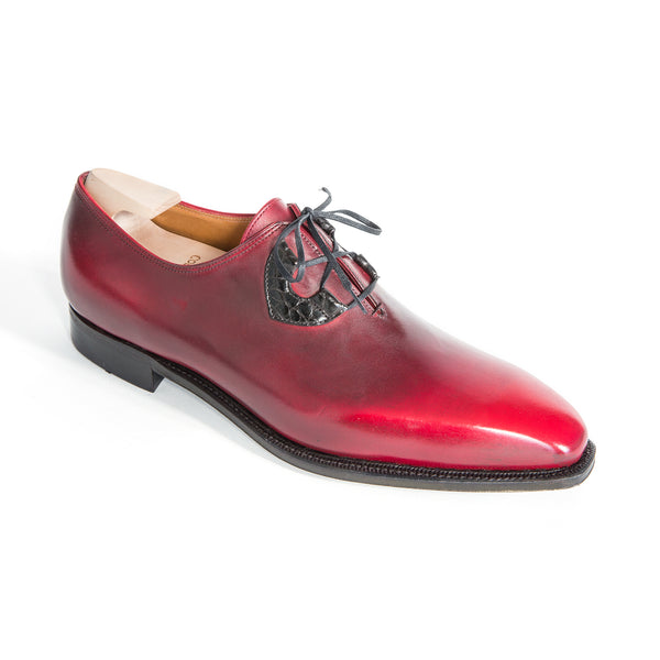 Corthay Fantomas - Red Calf Patina / Black Crocodile