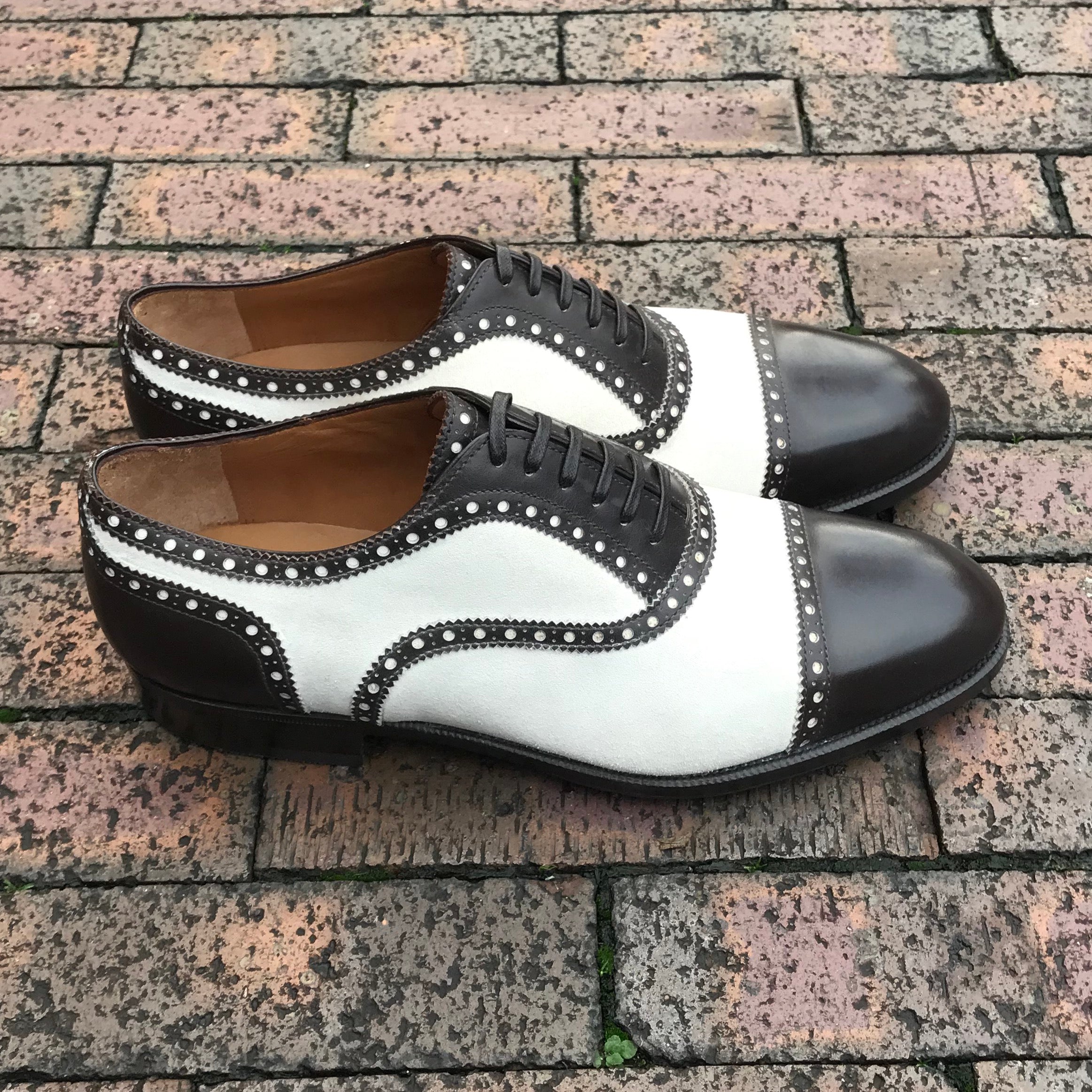 Style 3946 Mod. - Dark Meleze Calf / White Suede