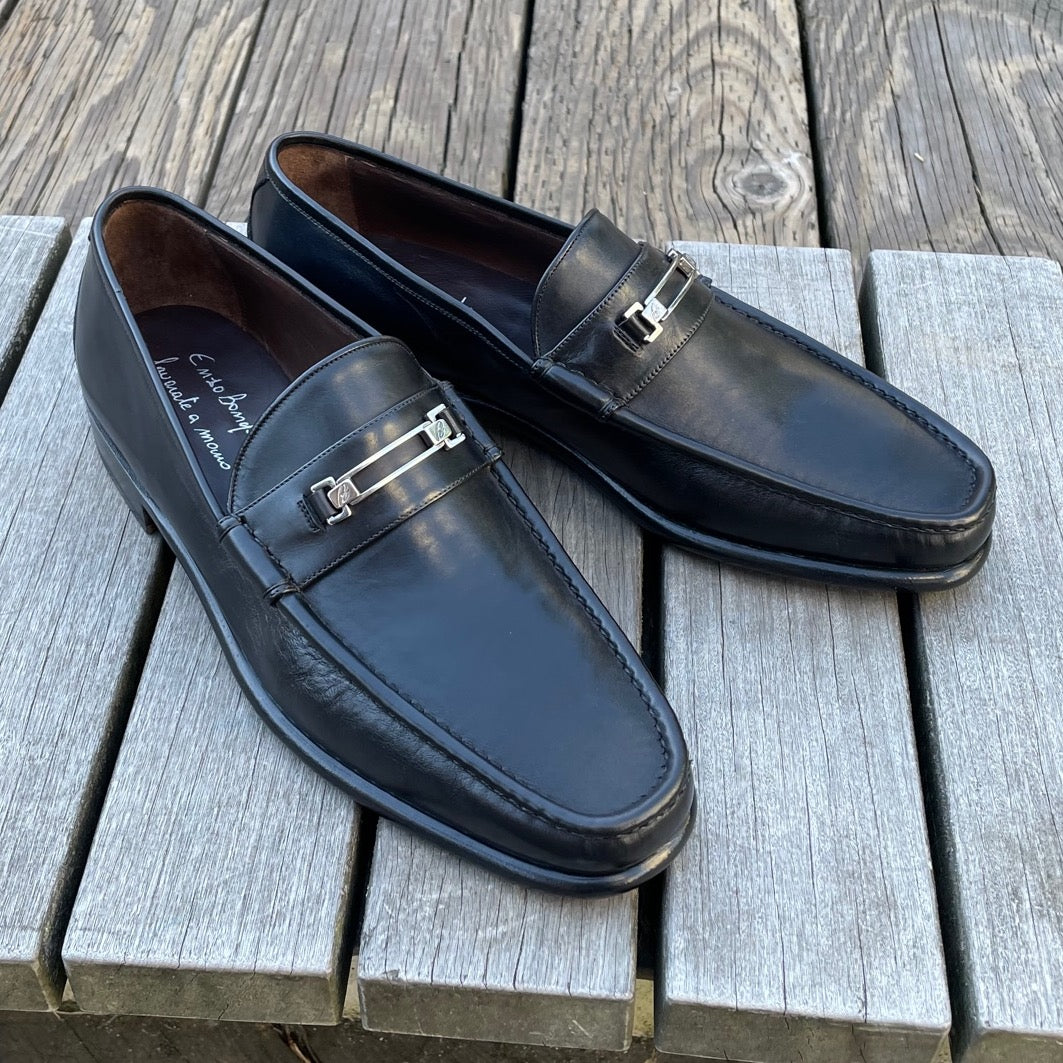 Style BN 097 Mod. - Fully Flat Black Leather