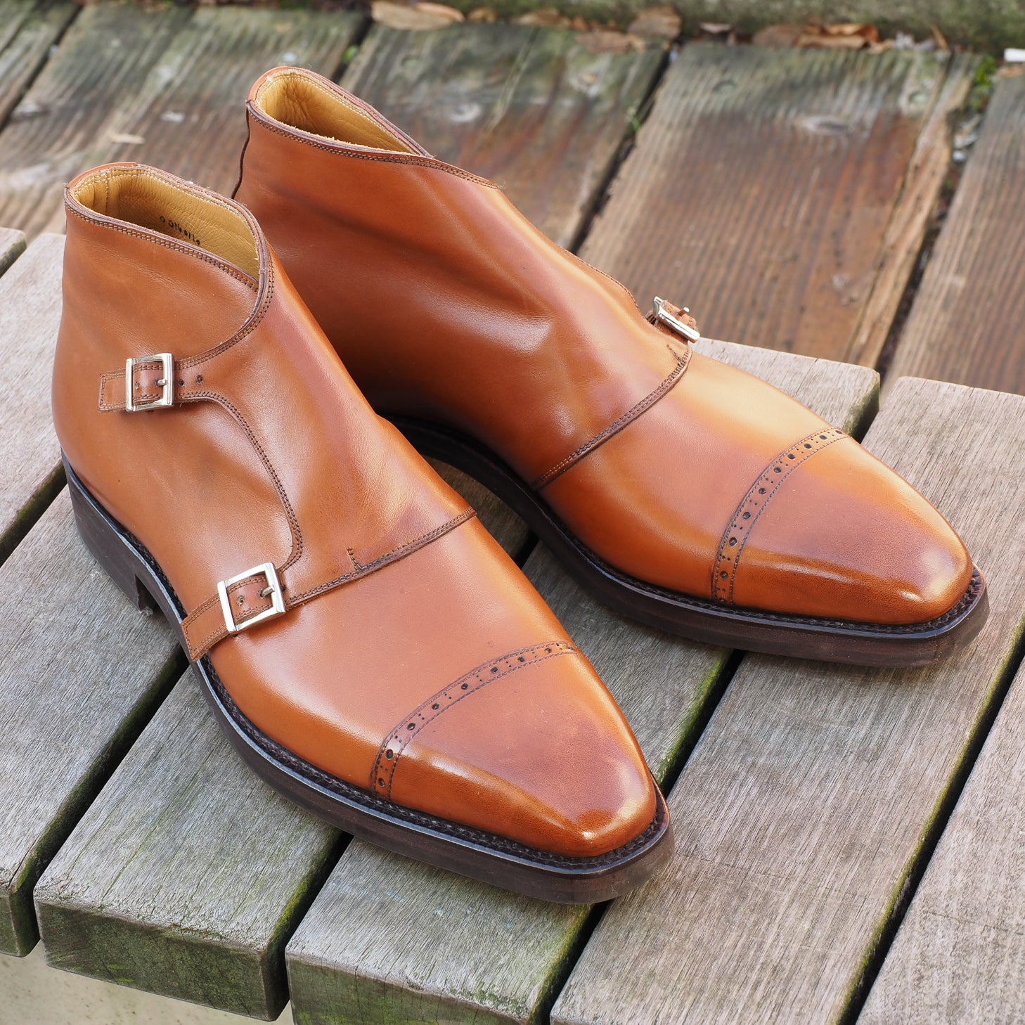 Double Monk Boot - Cognac Calf