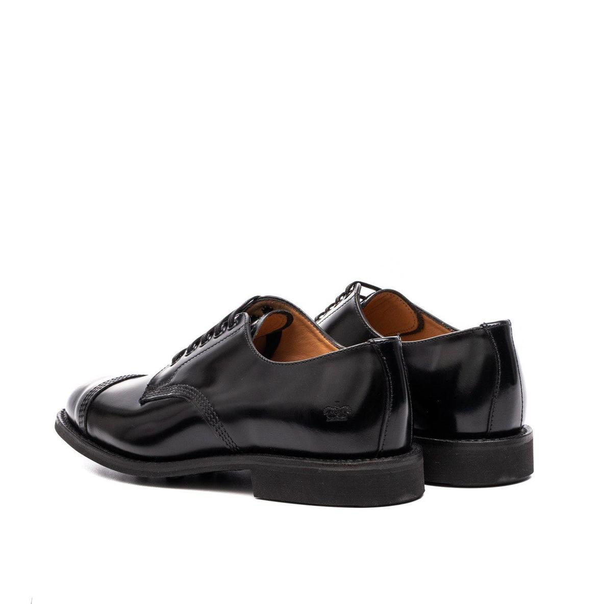 1128B Military Derby Shoe - Black Leather