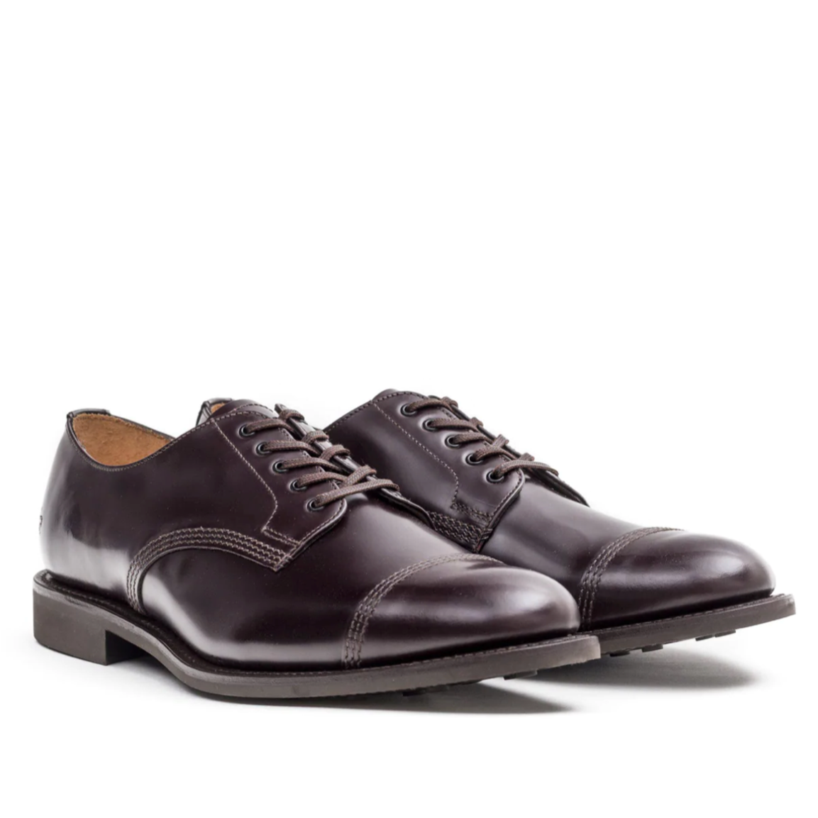 1128R Military Derby Shoe - Burgundy Leather