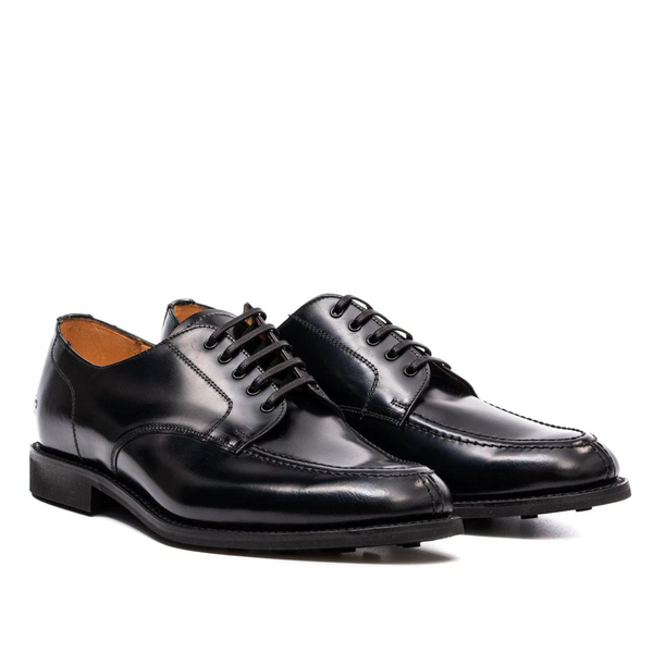 1130B Military Derby Shoe - Black Leather