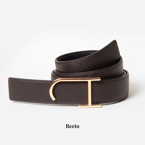 Hebilla de oro rosa JH - Ébano / Toro negro 