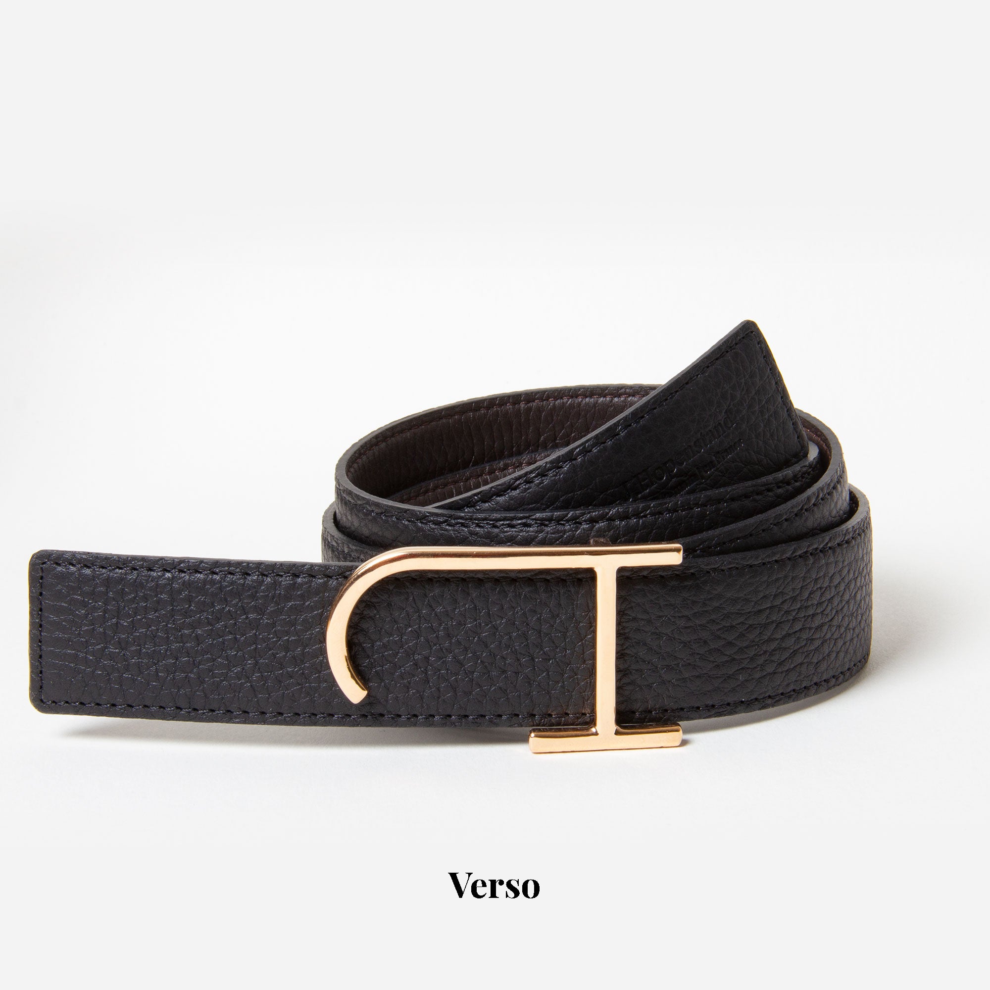 Hebilla de oro rosa JH - Ébano / Toro negro 