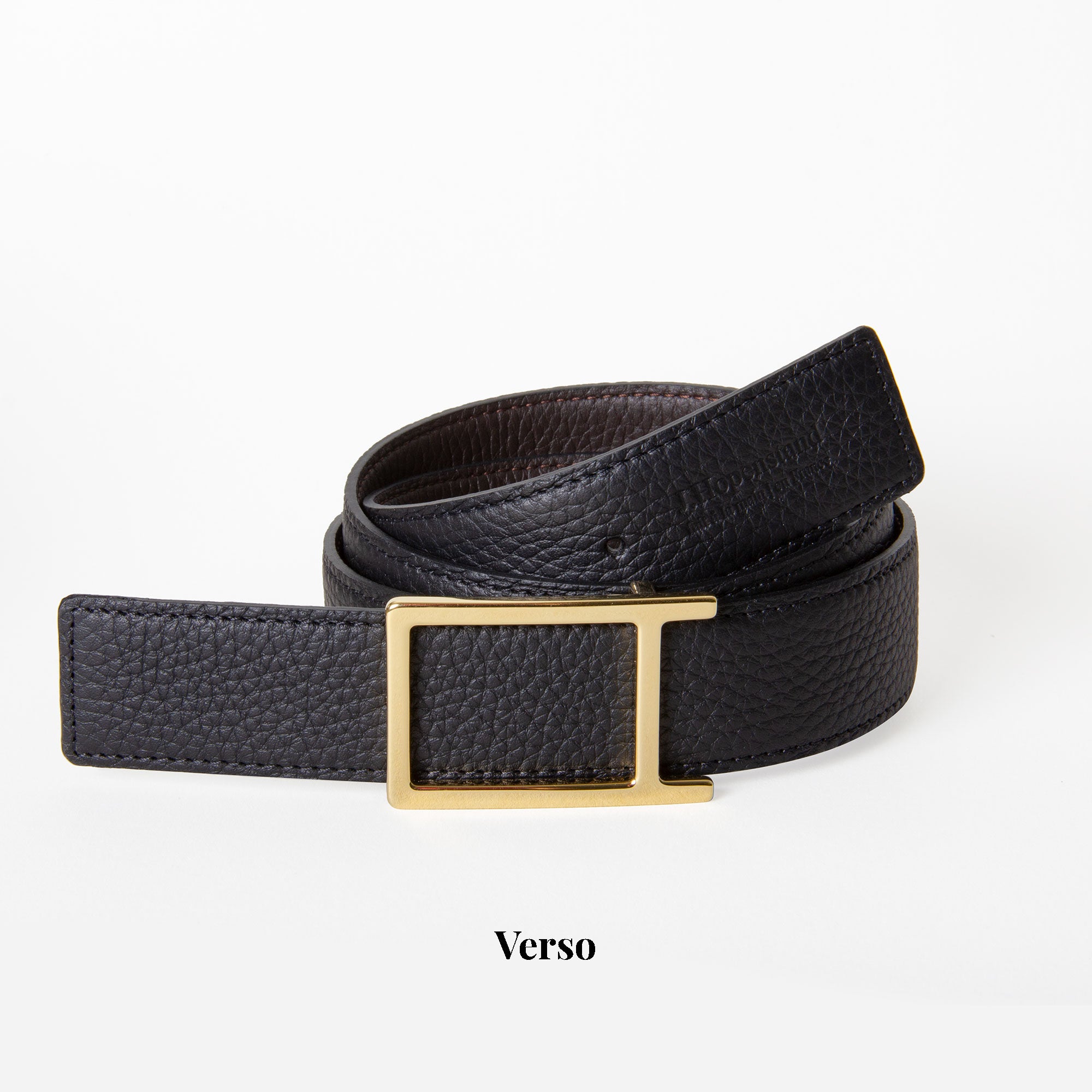 Classic Yellow Gold Buckle - Ebony / Black Bull