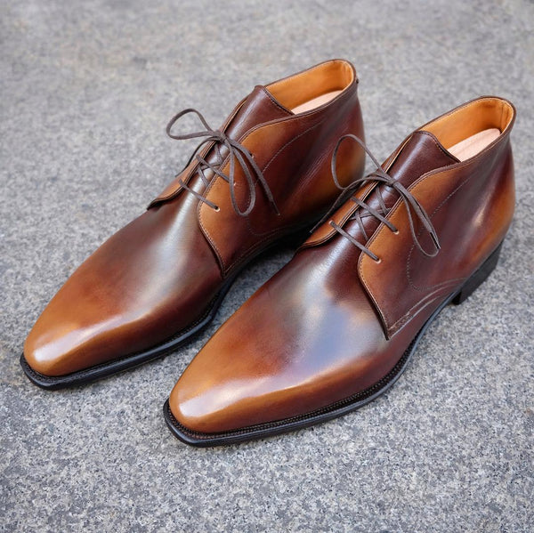 Chukka - Patina de becerro de madera vieja 