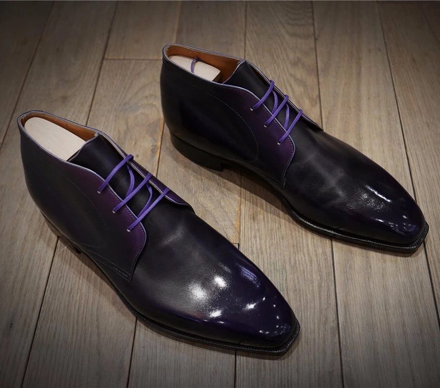 Chukka - Aubergine Calf Patina