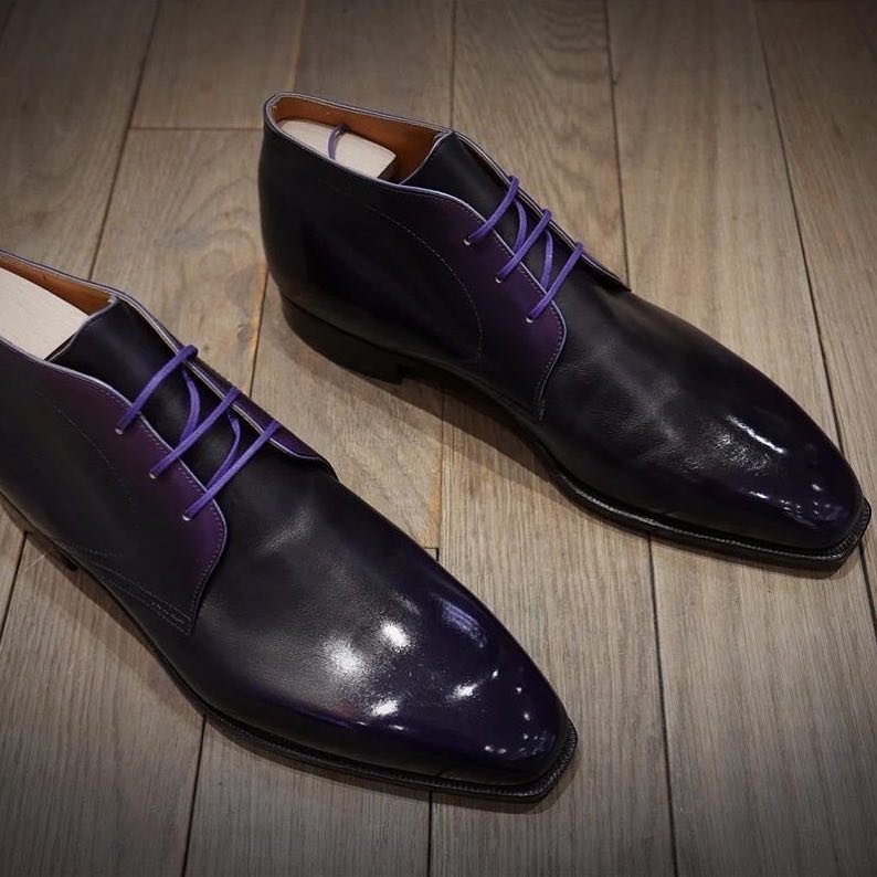 Chukka - Aubergine Calf Patina