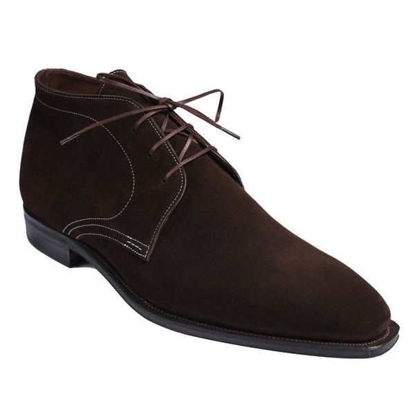 Corthay Chukka - Dark Brown Suede White Stitching