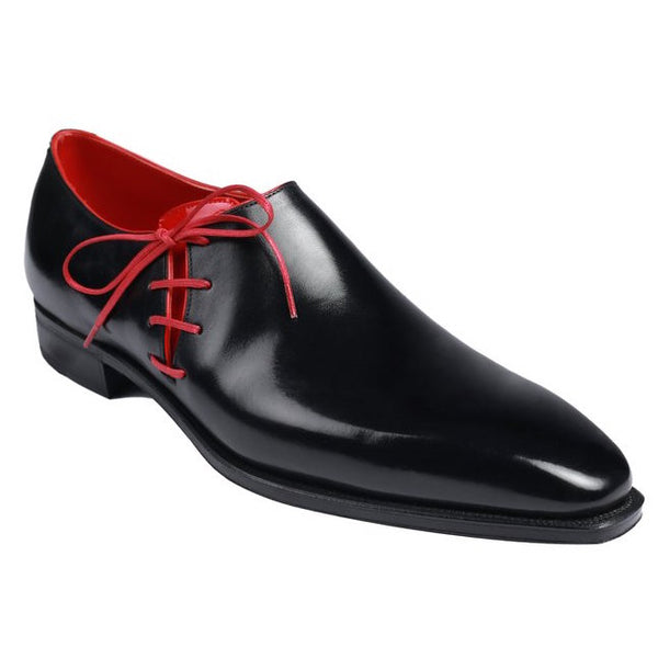 Corthay Lateral - Black Calf Red Piping