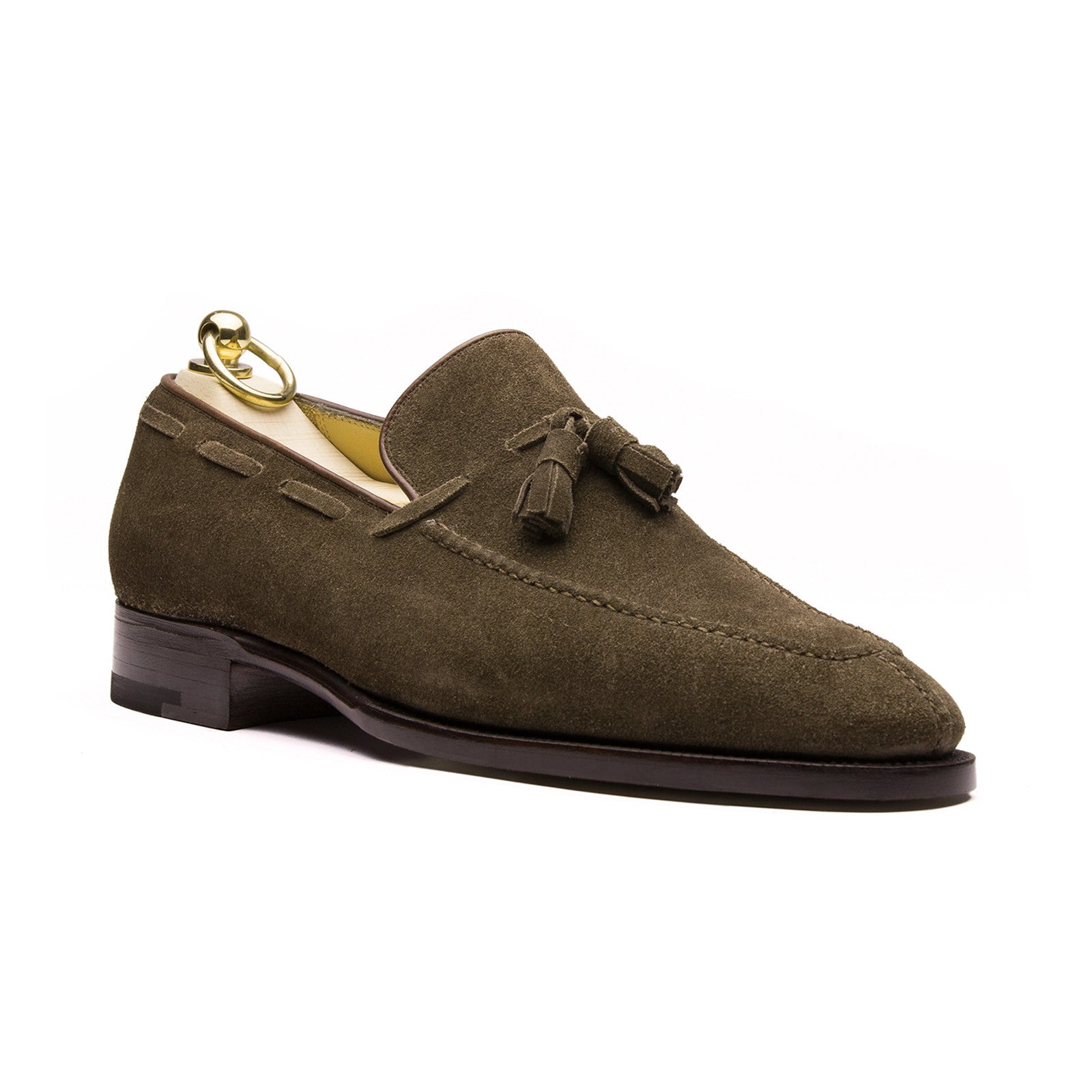Stefano Bemer Style 1210 Loafer - Olive Bal Suede - Default Pic