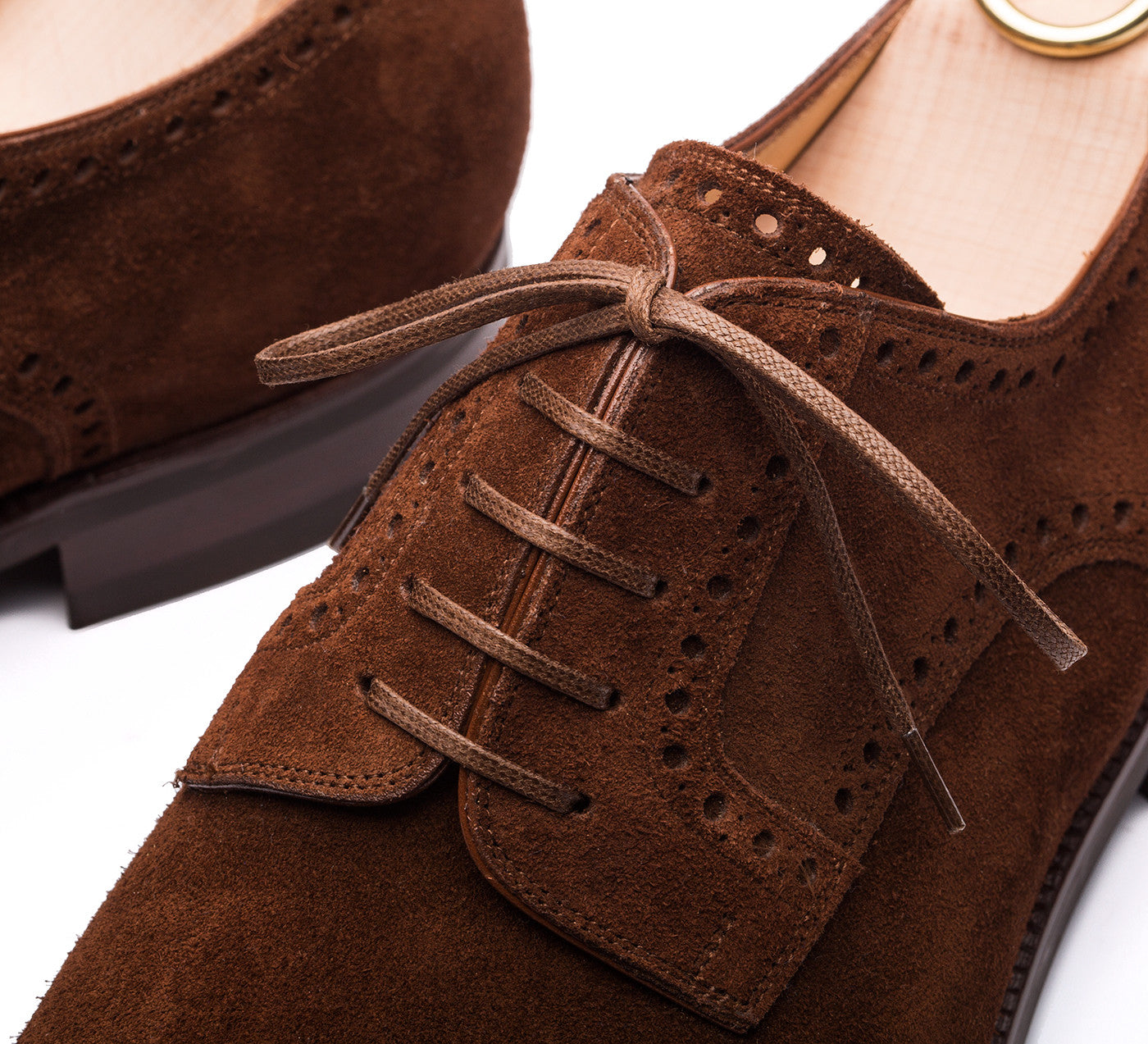Stefano Bemer Style 5405 - Polo Brown Suede - Lace View