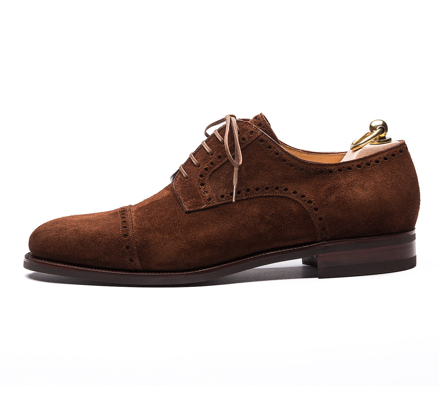 Stefano Bemer Style 5405 - Polo Brown Suede - Side View