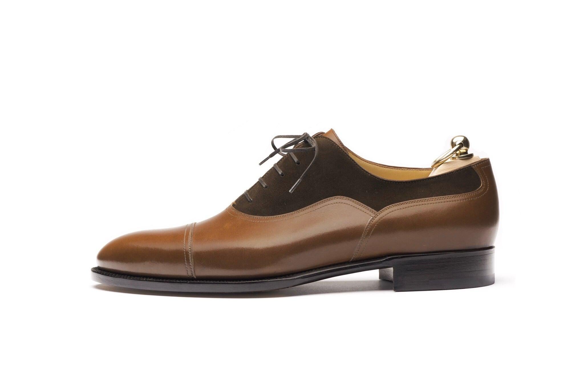 Stefano Bemer Style 6320 - Brown Calf / Brown Suede - Side Pic