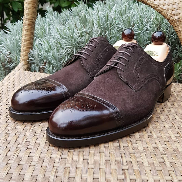 Alt Wien Derby - Brown Museum Calf / Brown Suede