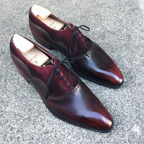 Wilfrid - Lie de Vin Calf / Amaranth Suede